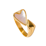 Load image into Gallery viewer, Heart Shape Gold Open Ring
