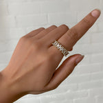 Load image into Gallery viewer, White Gold Zircon Inlay Ring
