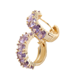 Load image into Gallery viewer, 18K Gold Geometric Zircon Earrings
