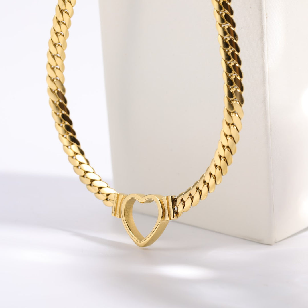 Retro Titanium Steel Gold Necklace