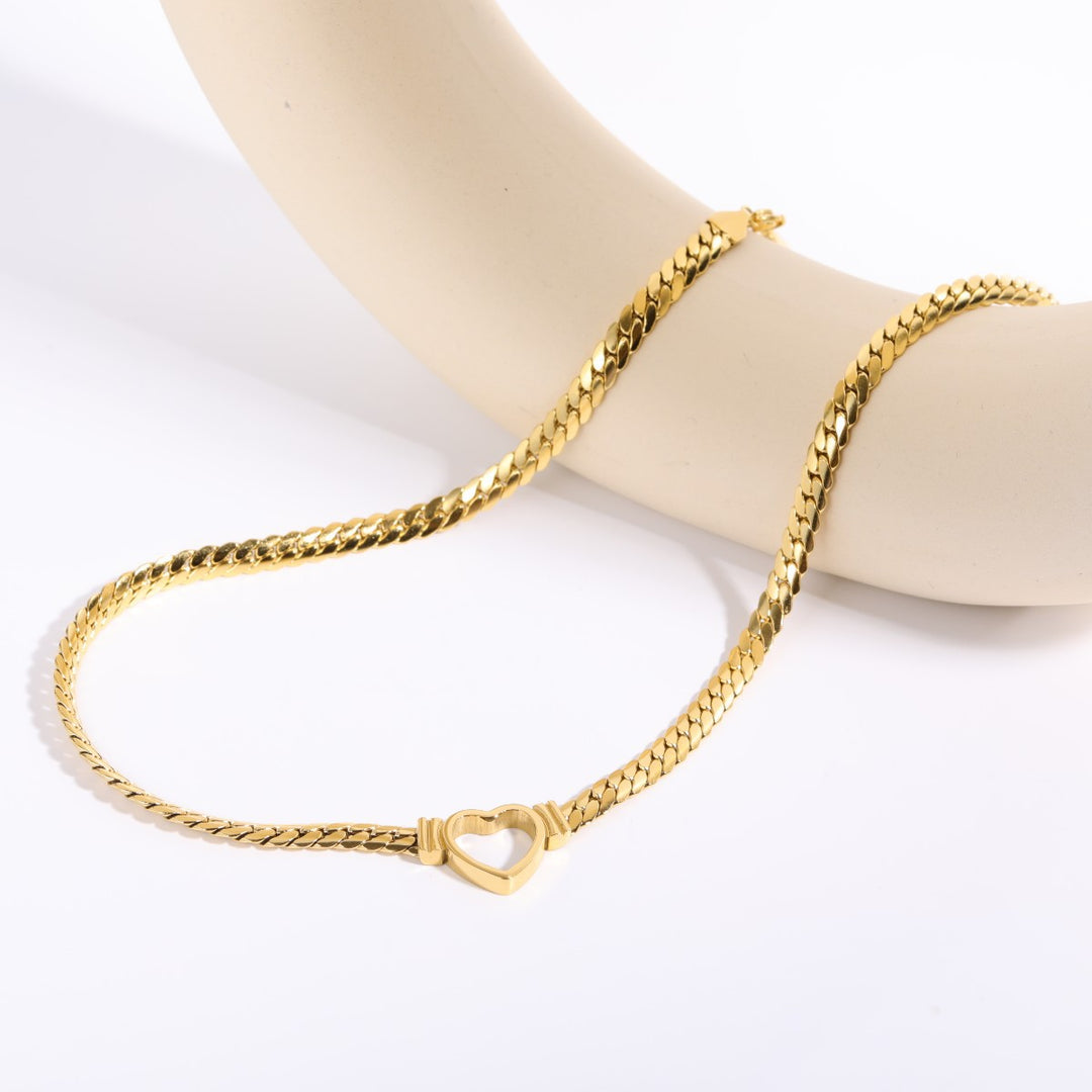 Retro Titanium Steel Gold Necklace