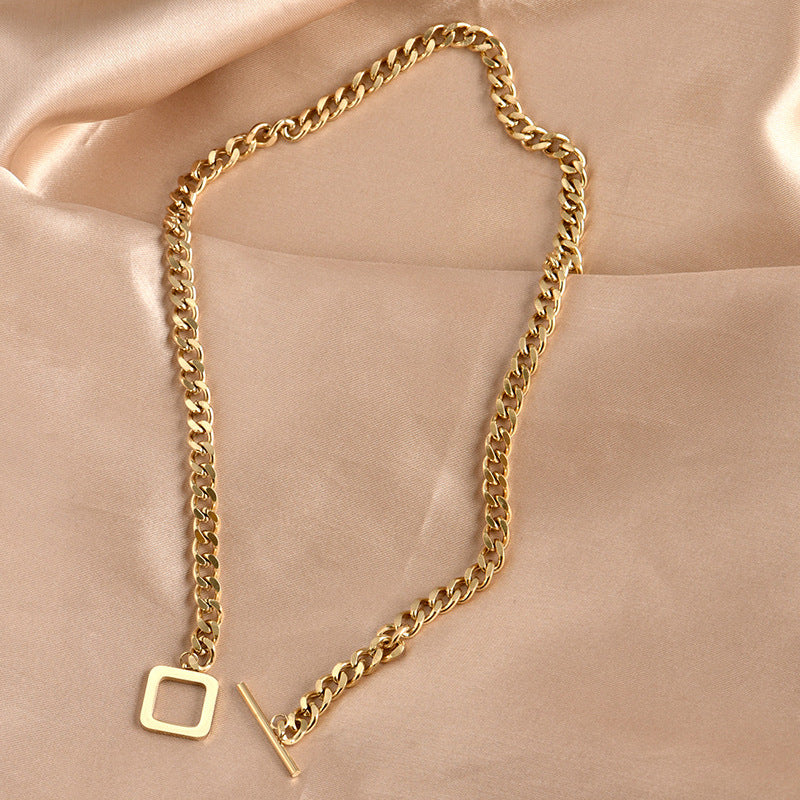 18K Gold Plated Geometric Necklace