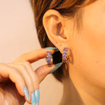 Load image into Gallery viewer, 18K Gold Geometric Zircon Earrings
