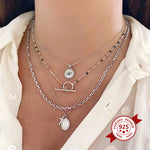 Load image into Gallery viewer, Evil Eye Silver Necklace
