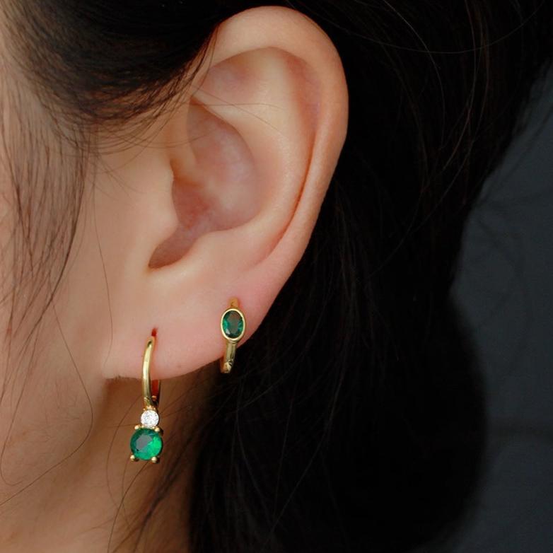 Zircon Sterling Drop Earrings