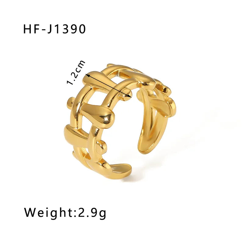 Geometric Open Ring - 18K Gold