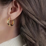 Load image into Gallery viewer, 14K Gold Plated Hoop Earrings
