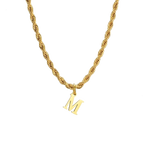 Load image into Gallery viewer, Gold Letter Pendant Necklace
