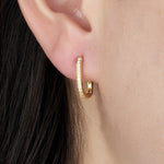 Load image into Gallery viewer, Zircon U-Shape Silver Earrings
