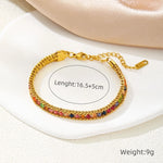 Load image into Gallery viewer, Color Block Gold Bracelet
