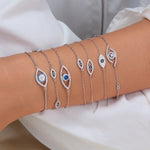 Load image into Gallery viewer, Devil&#39;s Eye Silver Bracelet
