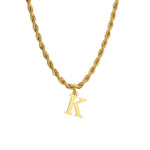 Load image into Gallery viewer, Gold Letter Pendant Necklace
