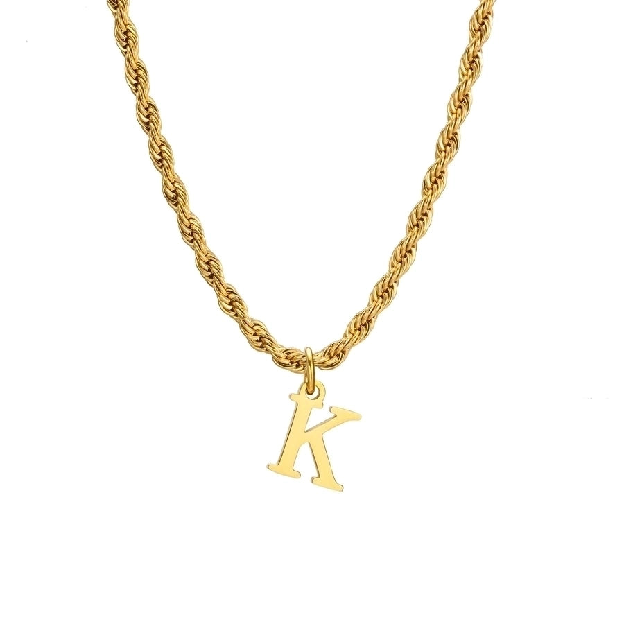 Gold Letter Pendant Necklace