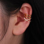 Load image into Gallery viewer, Elegant Geometric Gold Ear Cuffs
