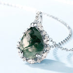 Load image into Gallery viewer, Lab-Grown Gemstone Silver Pendant
