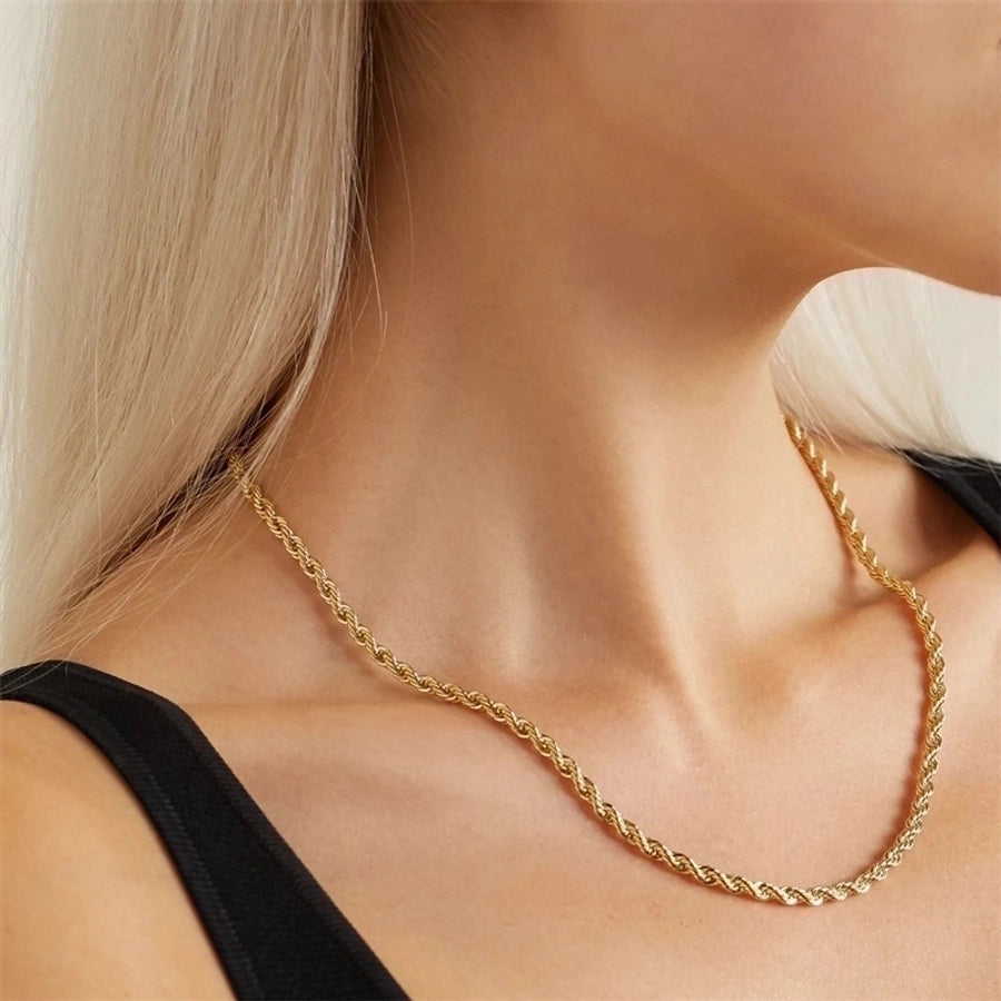 U Shape Gold Plated Necklace