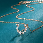 Load image into Gallery viewer, U-Shape Zircon Silver Necklace
