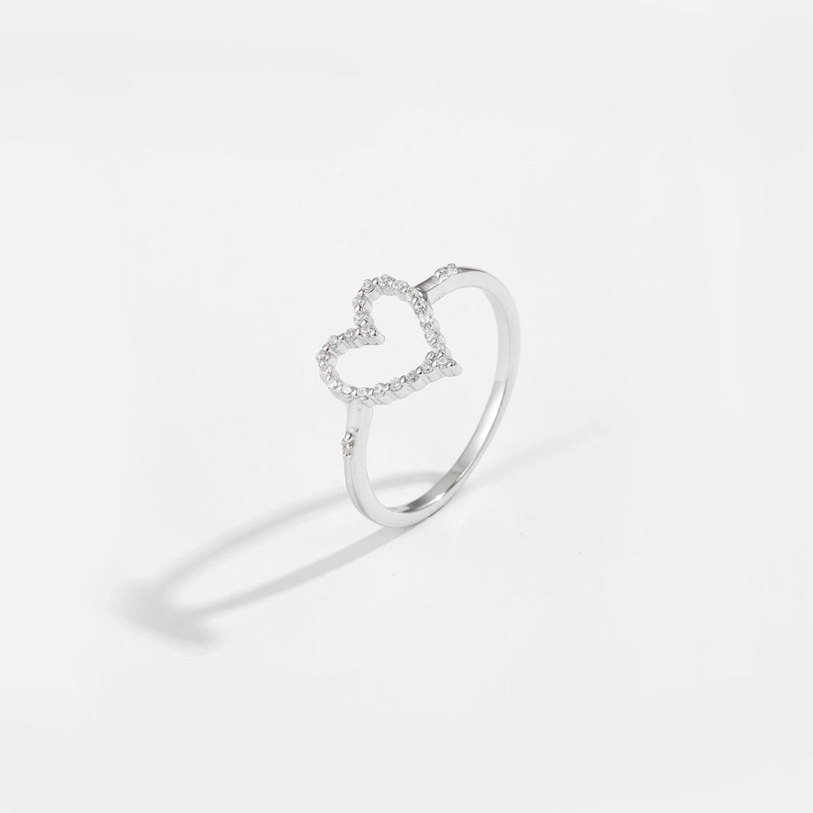 18K Gold Heart Ring