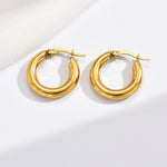 Load image into Gallery viewer, 14K Gold Plated Hoop Earrings
