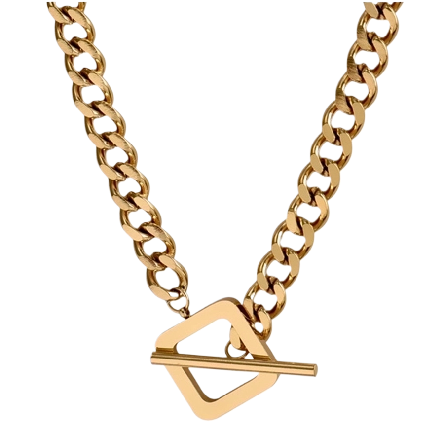 18K Gold Plated Geometric Necklace