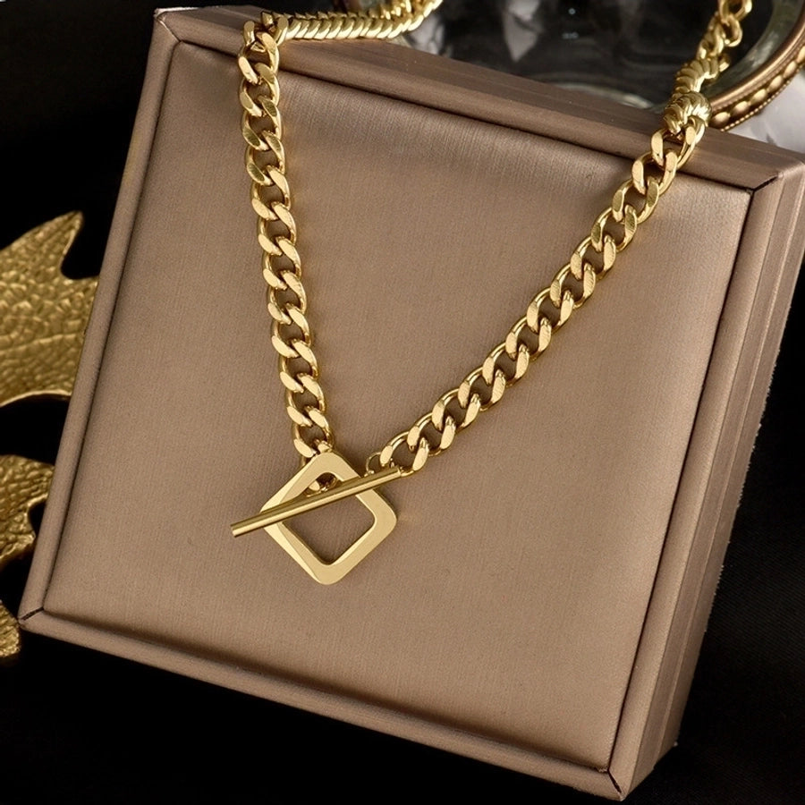 18K Gold Plated Geometric Necklace