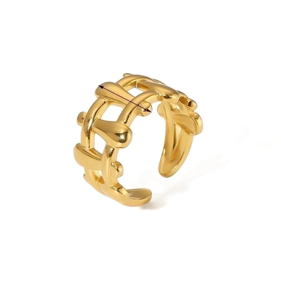 Geometric Open Ring - 18K Gold