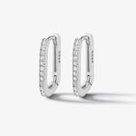 Load image into Gallery viewer, Zircon U-Shape Silver Earrings
