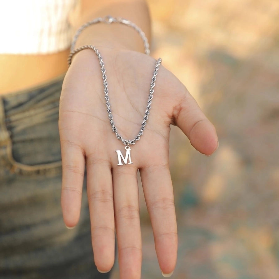 Gold Letter Pendant Necklace