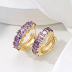 Load image into Gallery viewer, 18K Gold Geometric Zircon Earrings
