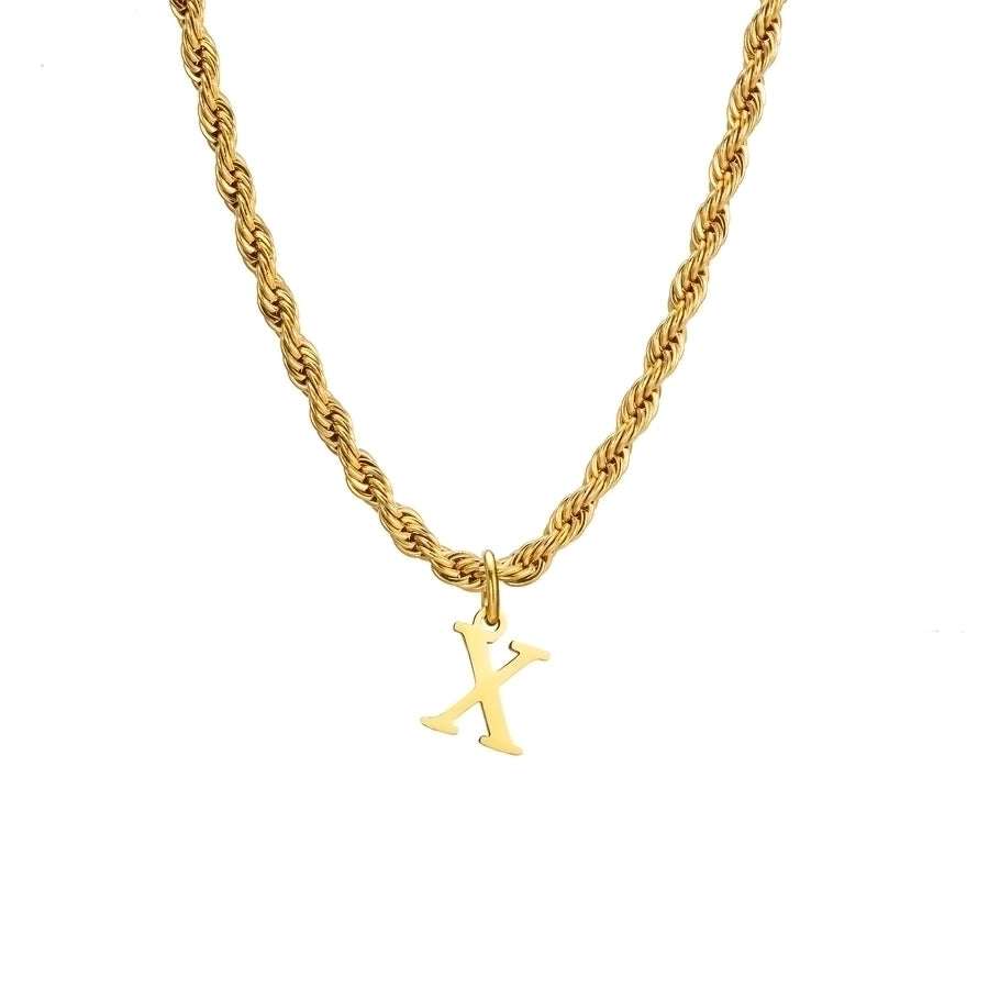 Gold Letter Pendant Necklace