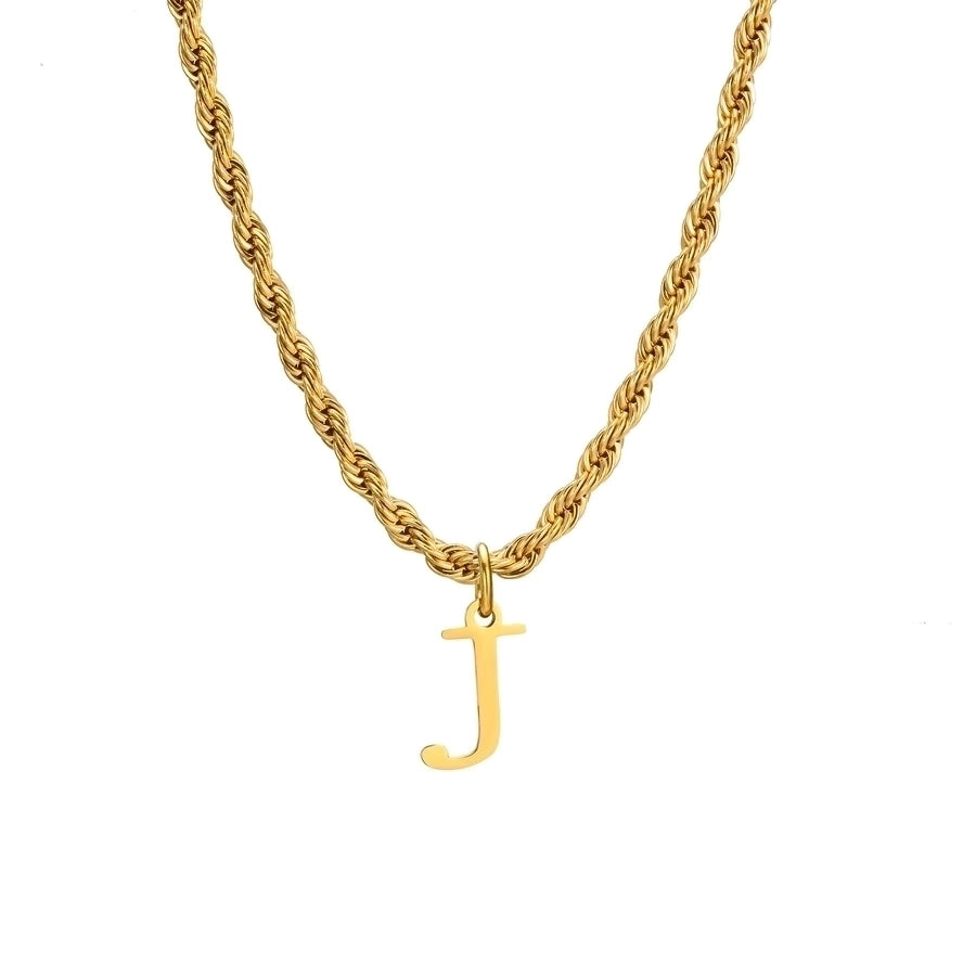 Gold Letter Pendant Necklace