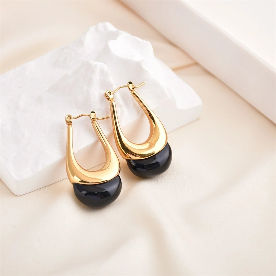 Glam French Gold Earrings