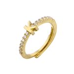 Load image into Gallery viewer, Geometric Zircon Copper Ring
