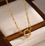 Load image into Gallery viewer, Simple Gold Pendant Necklace
