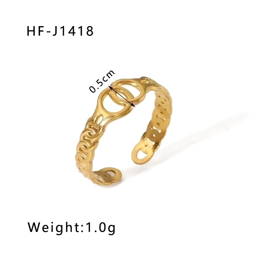 Geometric Open Ring - 18K Gold