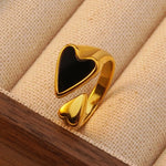 Load image into Gallery viewer, Heart Shape Gold Open Ring
