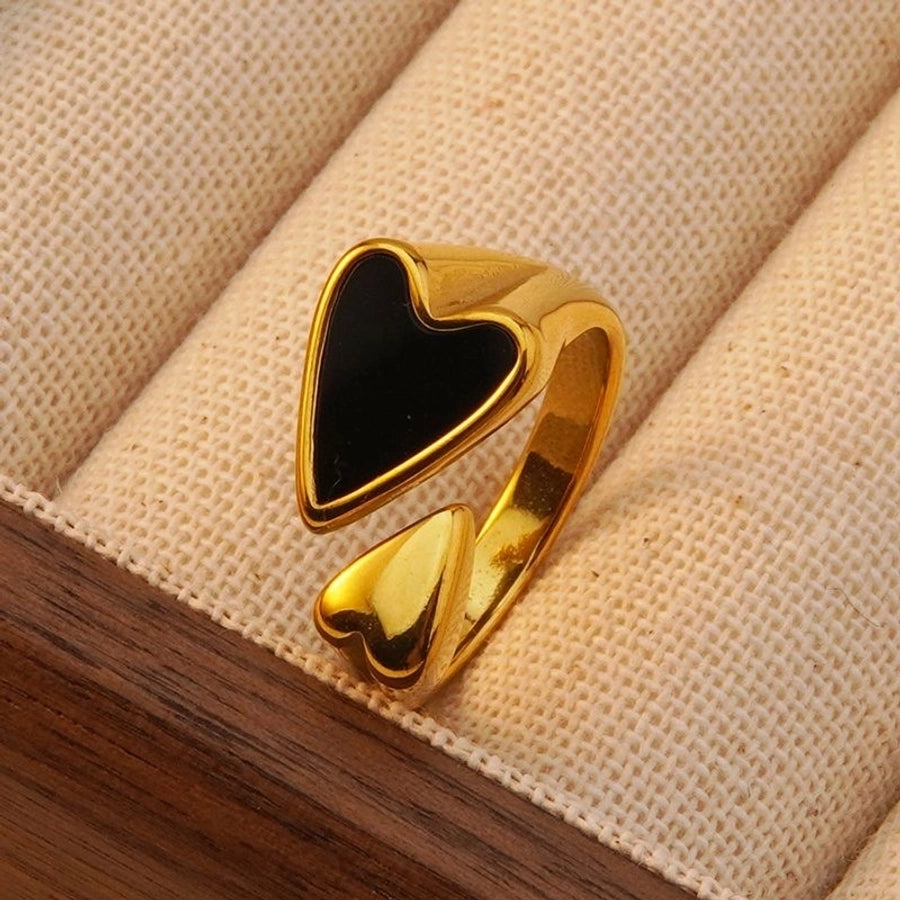 Heart Shape Gold Open Ring