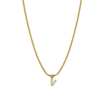 Load image into Gallery viewer, Zircon Letter Pendant Necklace
