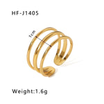 Load image into Gallery viewer, Geometric Open Ring - 18K Gold
