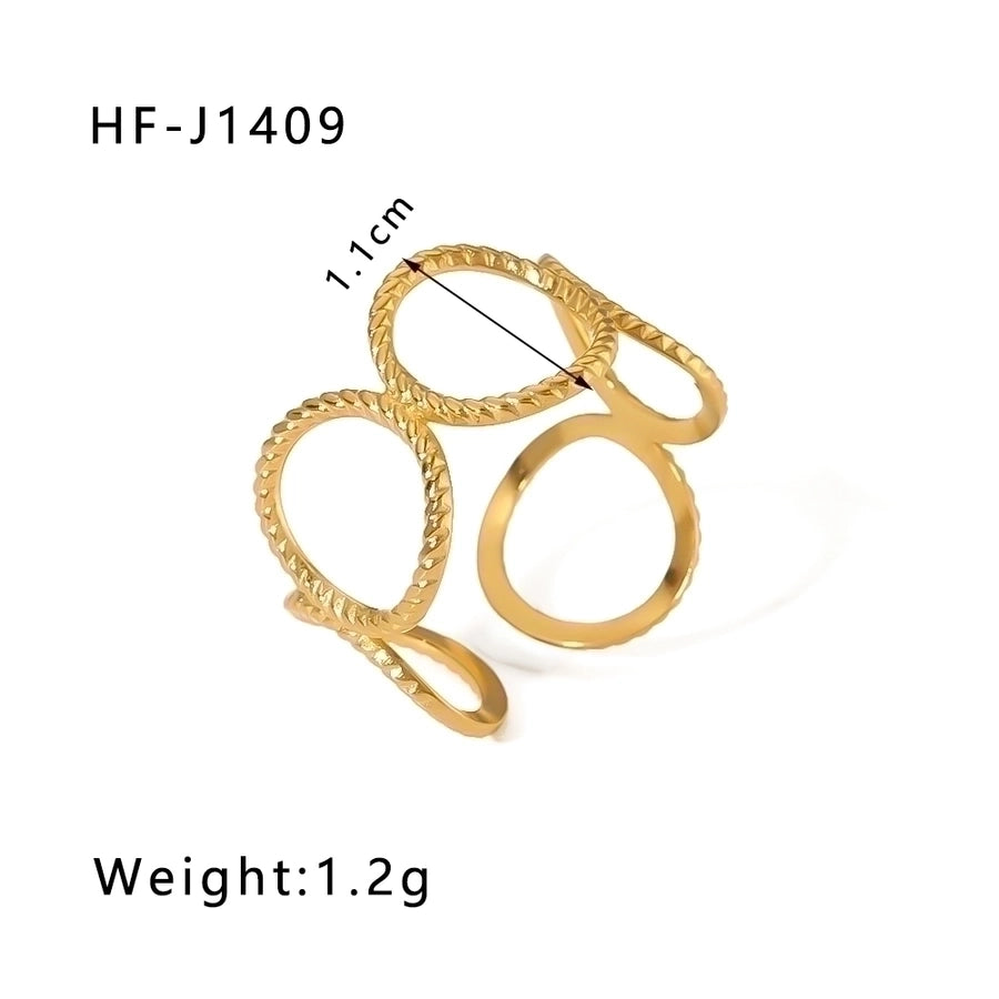 Geometric Open Ring - 18K Gold