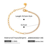 Load image into Gallery viewer, Geometric Zircon Steel Bracelet
