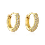 Load image into Gallery viewer, Geometric Gold Hoop Earrings
