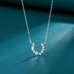 Load image into Gallery viewer, U-Shape Zircon Silver Necklace
