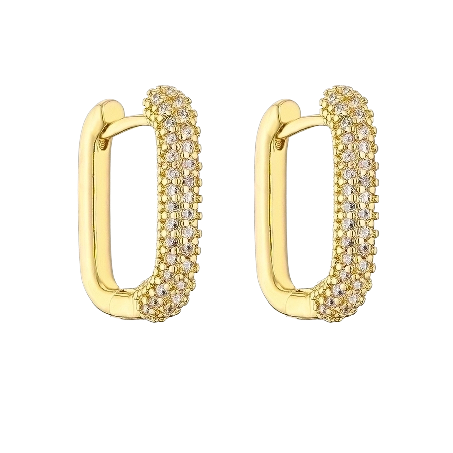 Geometric Gold Hoop Earrings