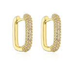 Load image into Gallery viewer, Geometric Gold Hoop Earrings
