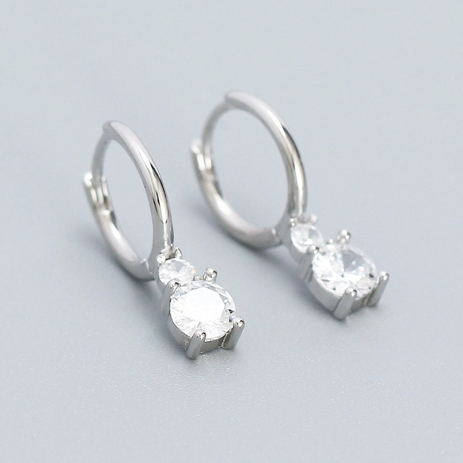 Zircon Sterling Drop Earrings