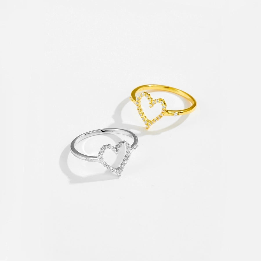 18K Gold Heart Ring