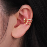 Load image into Gallery viewer, Elegant Geometric Gold Ear Cuffs
