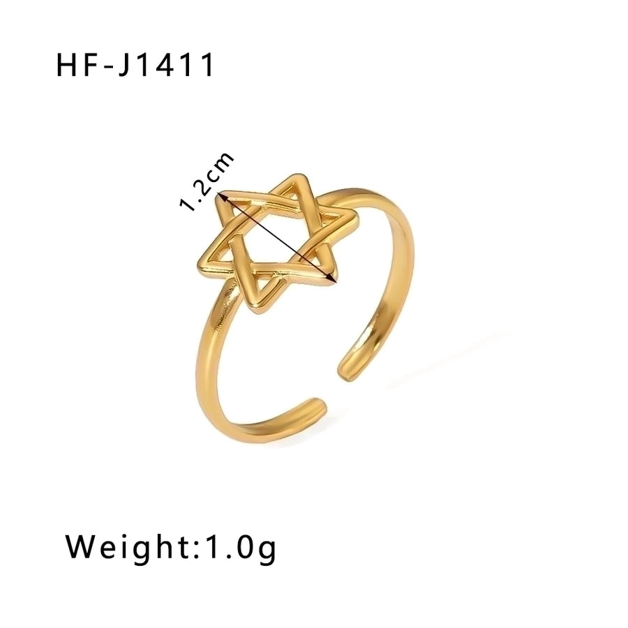 Geometric Open Ring - 18K Gold