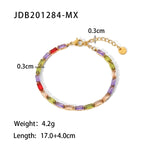 Load image into Gallery viewer, Geometric Zircon Steel Bracelet
